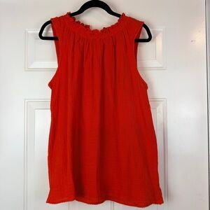 Matilda Jane Red Orange sleeveless blouse NWT Size Medium